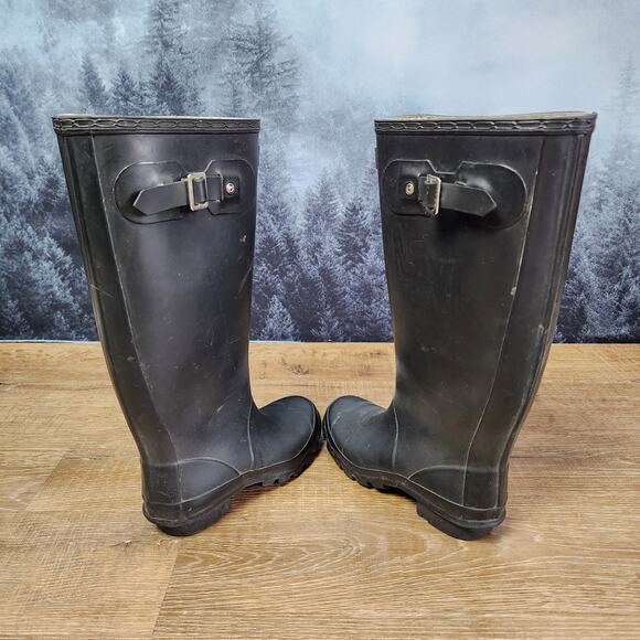 Hunter Original Huntress Waterproof Tall Black Rain Boots | US 5M/6F - Picture 6 of 12